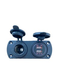 Resim Concord 2.1a Ve 1a 2 Usb'li Çakmaklık Girişli Araç, Tır, Bot, Tekne Marine, Şarj Aleti 12-24volt 