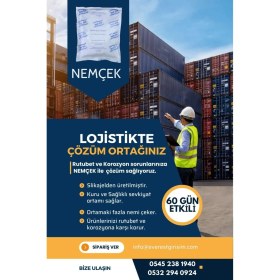 Resim Nemtut Lojistik Nemçek Nem Alıcı Rutubet Giderici Önleyici Korozyon Önleyici Koku Giderici 750 gr 3 Paket 