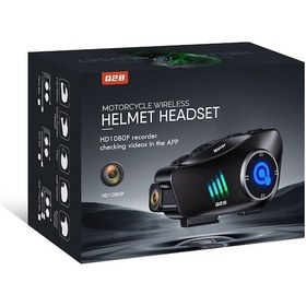 Resim Q28 İntercom Kameralı Hd 1080p Kameralı Kask Kulaklık Su Geçirmez 32gb Hafıza Kartlı 