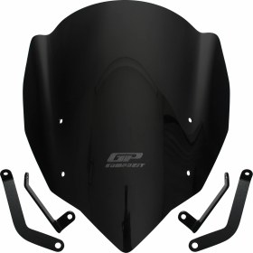 Resim GP Kompozit CF Moto 400 NK / 650 NK 2017-2020 Uyumlu Ön Cam Siyah 34 cm 