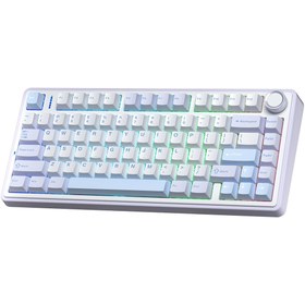 Resim Mena Rise Aula F75 Mekanik Rgb Tkl Reaper Switch Kablosuz Makrolu Hot Swap Klavye Pastel 