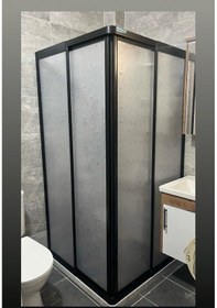 Resim Erikmann Duşkabin Siyah Mika Cam 80x80 X180 Siyah 