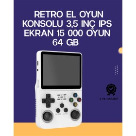 Resim R36S Retro El Konsolu 64 GB – 15.000 Oyun Geniş Platform Desteği 3.5” IPS Ekra - F802K969-U91 