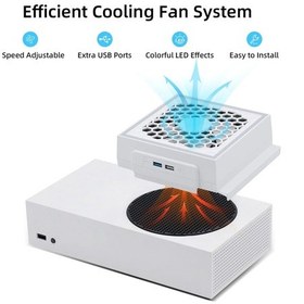 Resim Sones Xbox Series S Konsolu İçin Yan Tarafa Monte Edilen Soğutma Fanı Rgb Renkli Işık Radyatörü 