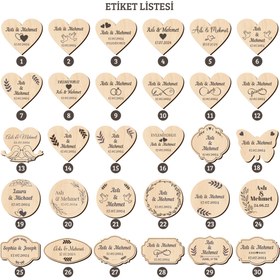 Resim Kişiye Özel Mıknatıslı Mini Buket Düğün Hediyesi, Kına Hediyeleri, Ahşap Etiketli Nikah Hediyeleri 