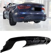 Resim SML Dizayn Audi A3-8v Sedan Difüzör 2013-2016 (PLASTİK) Audi A3 Sedan-cabrio Arka-difizör-bodykit-ek 