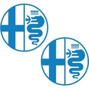 Resim Doğal Bizden DB Alfa Romeo Otomobil Yan Kapı Logo Sticker Etiket Modeli 