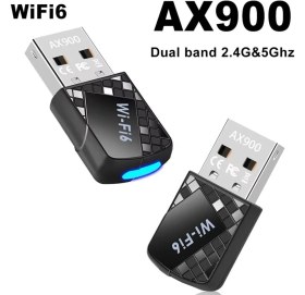 Resim Cosmostech AX900 Wifi 6 & Bluetooth 5.4 USB Adaptör - 900 Mbps Çift Bant 2.4g/5g Kablosuz Alıcı, Sürücüsüz, WIN10/WIN11 Uyumlu 