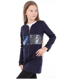 Resim Toontoy Kız Çocuk Hırka Pul Nakış Lacivert 