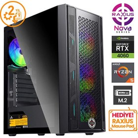 Resim Nova G1 R5 4060-56F13 Ryzen5 5600 8 GB RAM 1 TB SSD RTX 4060 W11P Gaming Masaüstü Bilgisayar 