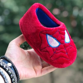 Resim Mychild Spiderman Figürlü Çocuk Panduf ,ev Ayakkabısı , Kaydırmaz Taban Panduf , Anaokulu Kreş Ayakkabısı,warm 