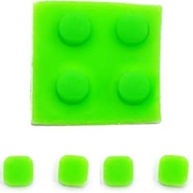 Resim Yeni 3DS XL Vida Delikli Kauçuk Tapalar Yeşil Renk Değişimi, for New3DS XL/LL 3DSXL El Oyun Konsolu, Konveks Vidalar Tapa + Düz Ekran Pedleri 8 Parça Tam Set Onarım Parçaları 