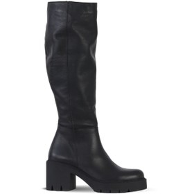 Resim Bueno Shoes Siyah Deri Kadın Topuklu Çizme 01wf1706 