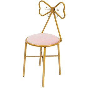 Resim Light Pink ButterflyShaped Vanity Chair, Dining Chair, Makeup Chair, Butterfly Backrest 