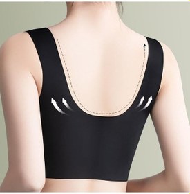 Resim Lacivert Kadın Spor Sütyen Dantel Artı Boyutu Bralette Backless Dikişsiz Sütyen Sütyen Yelek Toplar Şok Geçirmez Soutien Gorge Kablosuz Üst Lacivert 