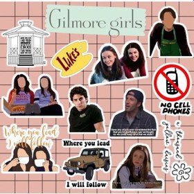 Resim Gilmore Girls Sticker Seti Çıkartma, Ajanda Bujo Scrapbook Kolaj Etiket Bullet Journal Diğer 