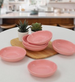 Resim Keramika Pembe Halka Çerezlik Sosluk 13 CM 6 Adet 