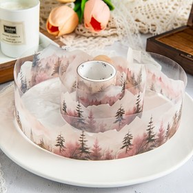 Resim Manzaralı Dağ Manzaralı Washi Bant - Scrapbooking, Günlük Tutma, DIY El İşleri, Albüm Dekorasyonu için Su Geçirmez PET Sticker Rulo - Karışık Renkler, 1 Rulo, El Sanatları Malzemeleri | Doğa İlhamlı Bant | Çok Yönlü Yapışkan Rulo, Scrapbook Stickerları 