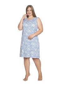 Resim Vishenka Vıshenka Kadın Modal Kısa Kollu Gecelik / Büyük Beden ((505520897) Açık Mavi 