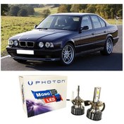 Resim Bmw E34 Led Xenon Uzun Far Ampulü H1 Mono Yeni Seri Beyaz 