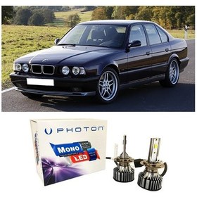 Resim Bmw E34 Led Xenon Uzun Far Ampulü H1 Mono Yeni Seri Beyaz 