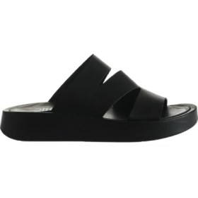 Resim Bueno Shoes Siyah Deri Kadın Dolgu Topuklu Terlik 