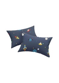 Resim 2li Yastık Kılıfı Uzay Lacivert Lacivert 