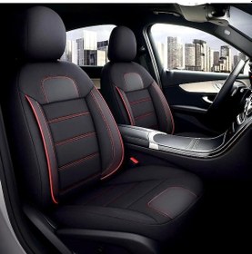 Resim Volkswagen Polo 6n Araçlara Uyumlu Tam Takım Basic K Model Oto Koltuk Kılıfı Siyah-kırmızı 