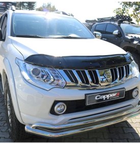 Resim Mitsubishi L200 Ön Kaput Koruma Rüzgarlık 4mm Abs 15-19 