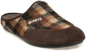 Resim Muya-31801 Tauri Önü Kapali Ev Terliği Kahverengi Erkek Ev Terliği 