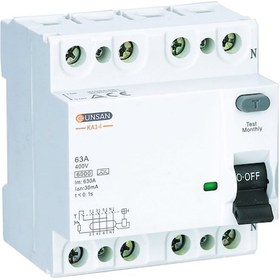 Resim Günsan Valta Kaçak Akım Koruma Anahtarı 6 kA 3 Kutup +Nötr 30 mA 32A 