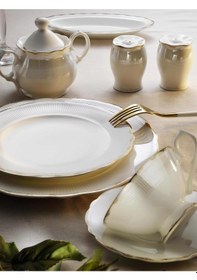 Resim Aryıldız Milanis Bone China 36 Parça Kahvaltı Seti Beyaz 