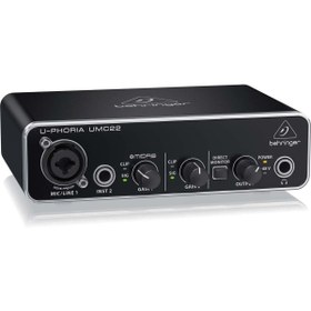 Resim Behringer Umc22 2x2 Ev Stüdyosu Için Midas Mikrofon Preamfi Ses Kartı 