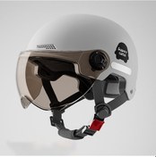 Resim Globalpurchase Elektrikli Araç Kaskı Unisex Kask Motosiklet Güneş Koruması Yarım Kask - Gri Gri 