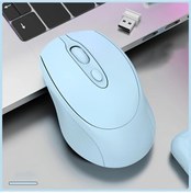 Resim Turcoshop11 Mavi Çift Mod Kablosuz Mouse Şarjlı Ergonomik Taşınabilir Pc Laptop İpad Diğer 