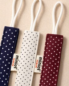 Resim Miniel Unisex Bebek Pamuklu Kumaş Puantiye Baskılı 3Lü Emzik Tutucu / Emzik Zinciri / Emzik Askısı Seti 