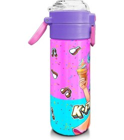 Resim Coral High Kids Pembe Turkuaz K-pop Desenli Pipetli Ve Direkt İçim Çelik Termos 500 Ml 31865 Turkuaz - Mavi 