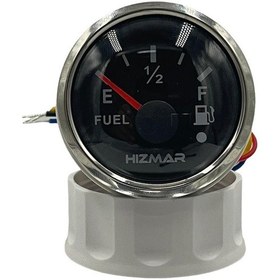 Resim Siyah Yakıt Seviye Göstergesi - Tekne - Alarm Ikazlı Ledli 