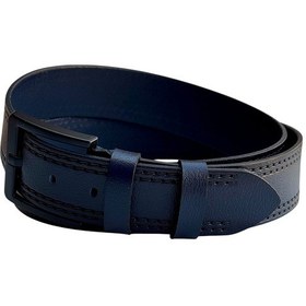 Resim Süzer Deri 4.5 Cm. Spor Model Hakiki Deri Kenarları Dikişli Erkek Kemer Lacivert 