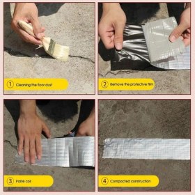 Resim Çatı Izolasyon (7 cm x 2 Mt) Su Sızdırmazlık Geçirmezlik Yalıtım Çamur Tamir Çatlak Boru Bant Bandı 