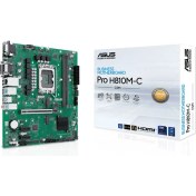 Resim Asus Pro H810M-C-CSM LGA1851 Ddr5 6400 Dp HDMI VGA DVI Çift M2 Usb3.2 Com Matx 