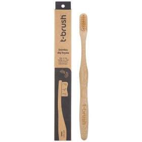 Resim T-Brush Bambu Krem Diş Fırçası Orta Sert 