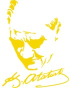 Resim AsyaReklam Atatürk İmza Slüet Sticker (25x20cm) 