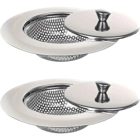 Resim 1 adet 304 Paslanmaz Çelik Mutfak Lavabo Süzgeci Kapaklı, Dayanıklı Sebze Yıkama & Drenaj Koruma Sepeti, Temel Ev Aksesuarı, Şık Modern Tasarım ile Cilalı Bitiş, Verimli Artıklar Toplama & Kolay Bakım, Mutfak Lavabo Süzgeçleri 