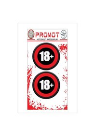 Resim 18+ Tasarım Kabartmalı Damla Logo Sticker 5cm 01 