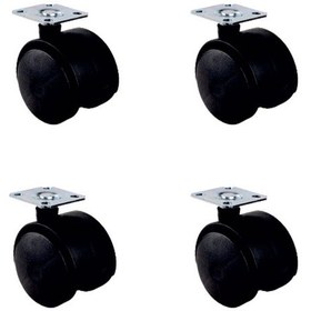 Resim Küçük Plastik Tablalı Teker - 40 Mm Hks101 - 4 Adet - 9074188228359to Çok Renkli 