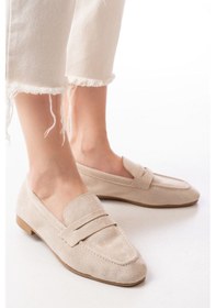 Resim 302 Gümüş Günlük Kadın Babet Bej Süet Bej 