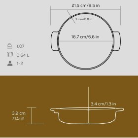 Resim Hype Store Döküm Güveç Kabı, 17 cm 