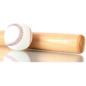 Resim Iki Adet Dayanıklı ve Uzun Ömürlü Doğal Ahşap Beyzbol Sopası Seti 