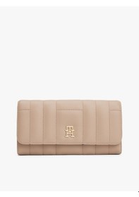 Resim Tommy Hilfiger Th Femınıne Lrg Flap Kadın Bej Cüzdan - Aw0aw17475 Bej 